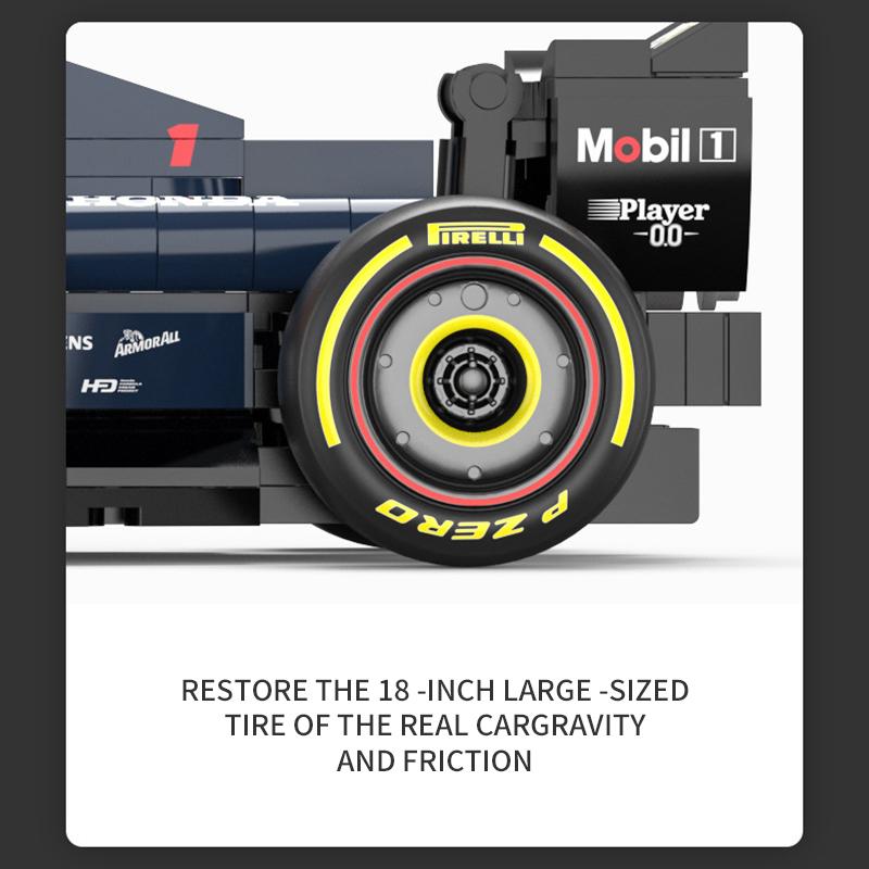 92500 1:24 Static Version Formula 1 Racing Car Building Blocks Ornaments Children Puzzle Assembly Toys For Boy Boyfriend Adult