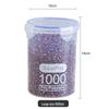 Clear Plastic Airtight Storage Jar for Kitchen Grains, Tea, and Powder