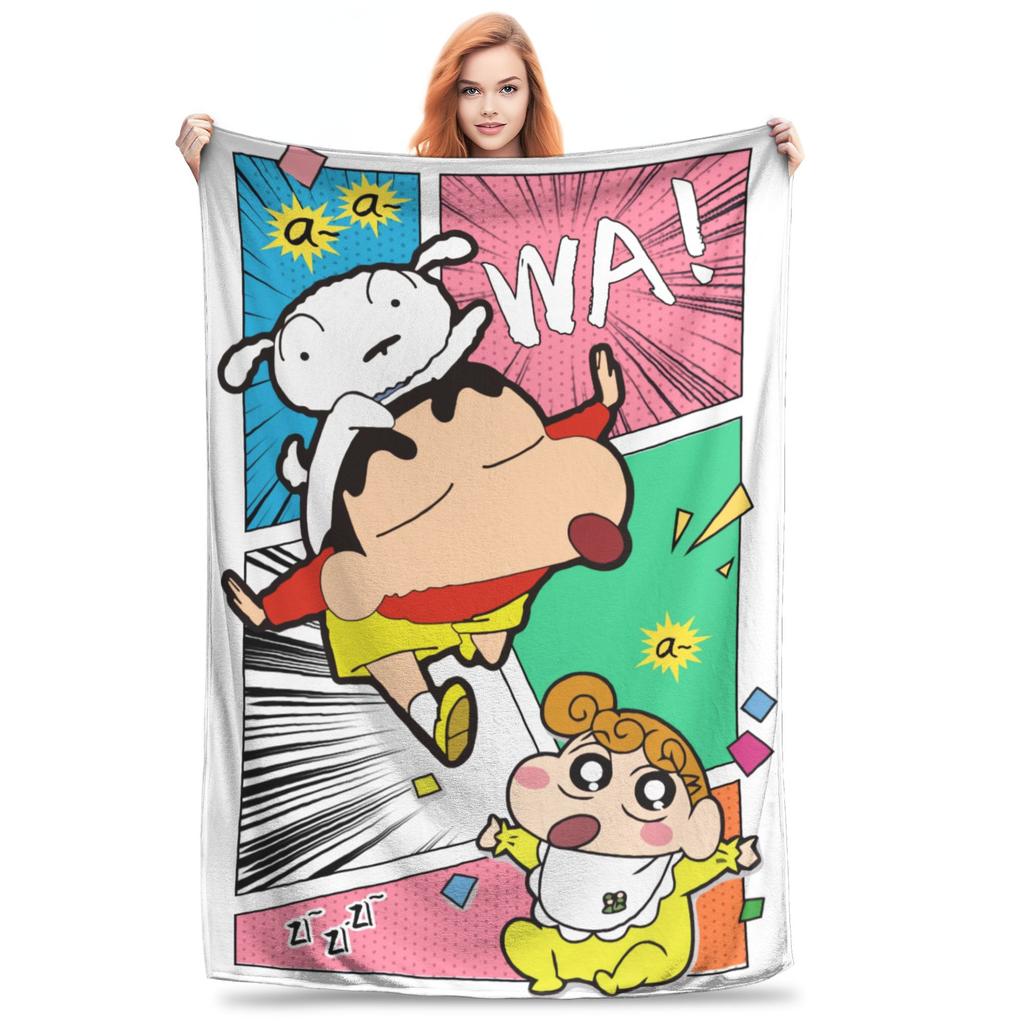 Crayons Shin-chans Blankets Quality Warm Soft Throw Blanket Winter Boy Girl Bedroom Funny Bedspread