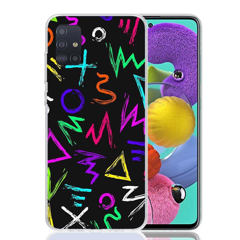 Simple Pattern Graffiti Phone Case for Samsung Galaxy A52 A51 A50S A12 A22 A32 A72 A10S A30S A31 A71 Note 20 Ultra 10 Plus S10 G