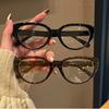 5 pcs Vintage Brown Cat Eye Reading Eyeglasses for Women Girls Fashion Blue Light Blocking Lens Glasses Vacation Eyewear