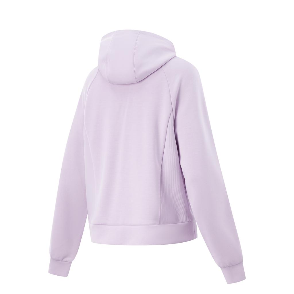 Li-Ning Comfortable Versatile Cardigan Hoodie Women Hoodies Cloud-Purple AWDV066-9