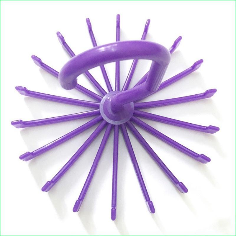 2pcs Creative Multi-functional Plastic 360-degree Rotating Tie Rack Multi-purpose Rack Pawl 18 Scarv