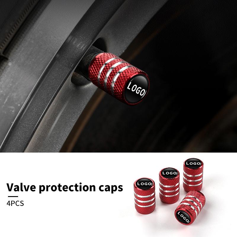 Car Metal Tire Valve Caps Knurled Core Cap Accessories Tire Dust Cap For Benz A B C E S Class W201 W210 W203 C180 C300 W177 AA8