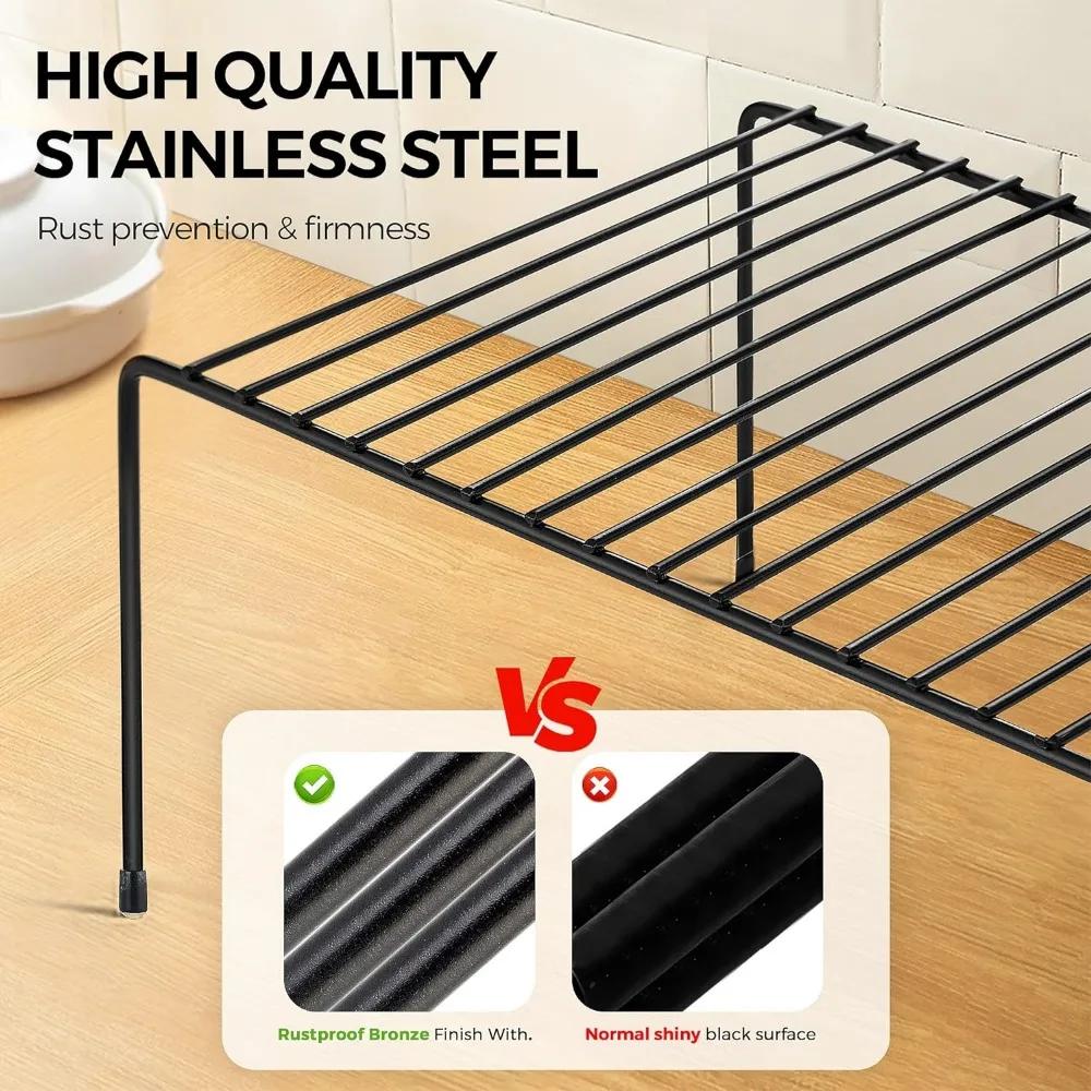 Kitchen Cabinet Organizer Shelf Iron Storage Rack Holder Bathroom Cabinet Organizer Food Pantry Organization and Storage Shelves