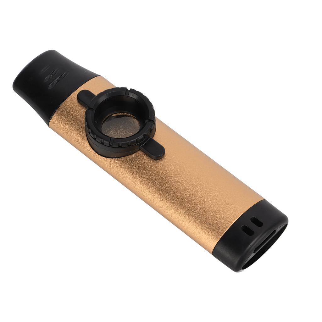 Metal Kazoo Resin Mouthpiece Adjustable Tightness Wind Instrument with Flute DiaphragmsGold