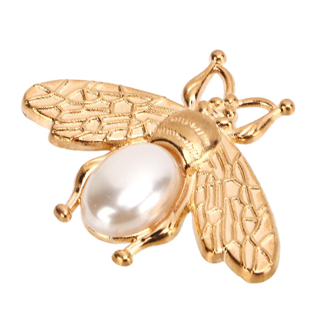 10 Pcs Bee Shape Clasp Turn Lock Light Gold Pearl Bee Shape Twist Lock Buckle For Purse Handbag Backpack Craft Making