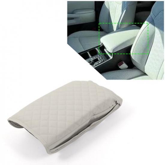 Gray PU Leather Center Console Armrest Box Cover Trim For Kia Sorento