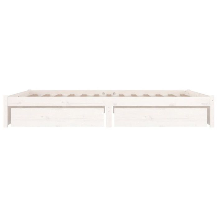 VidaXL Bed Frame with Drawers White 120x200 Cm 3103509