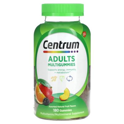 Adult Multi-Gummy Jelly, Natural Fruit Mix, 180 Gummies