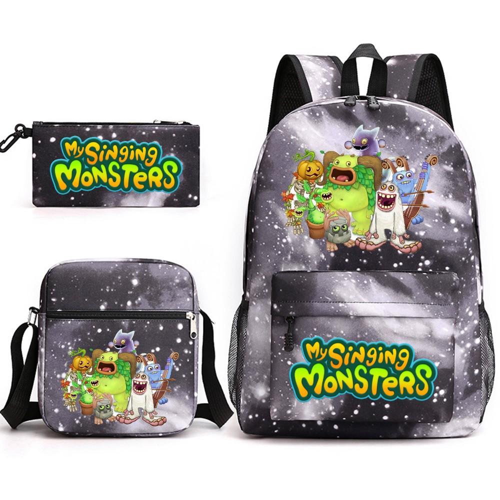 Monster Concert My Singing Monsters Three-Piece Schoolbag Backpack Large Capacity Student Schoolbag