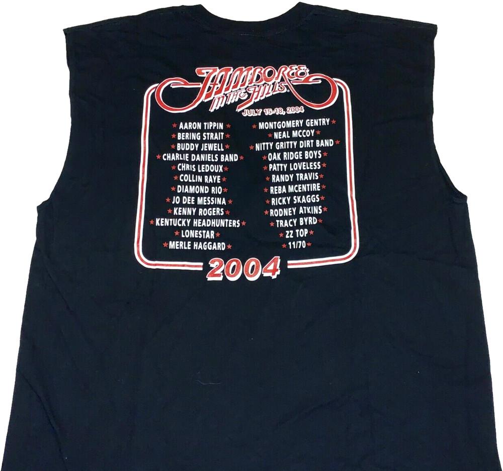 Rare 2004 Jamboree In The Hills Country Concert Sleeveless Black T-Shirt New! XL Unisex T-Shirt XL