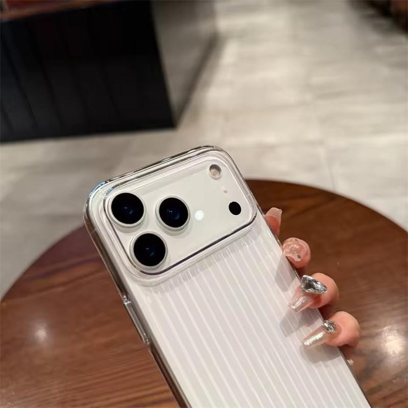 17 Pro Max Luxuriöse Transparente Hülle mit Wellenmuster Ultradünn für iPhone 17 Air 16 15 14 13 12 Pro Max Plus Stoßfest Weiche Hülle