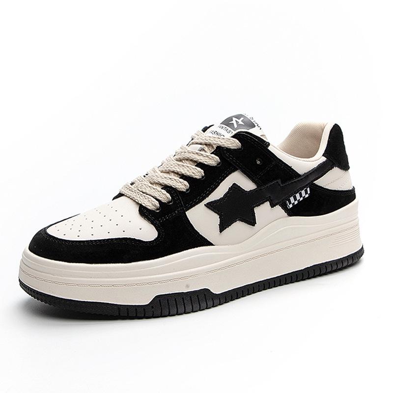 

Women s Plus Size Genuine Leather Flats: Trendy Spring 2023 Street Style Casual Skate Shoes (Sizes 41-43) 42 чорний/бежевий