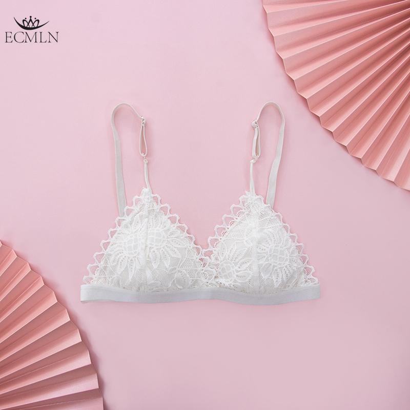 

Кружевные бюстгальтеры без косточек для женщин с цветочным принтом, регулируемые тонкие бретели, бюстгальтер с V-образным вырезом, без подкладок, треугольные бюстгальтеры без косточек