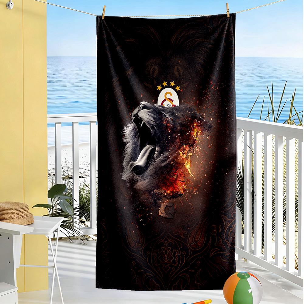 Galatasaray Beach Towel High Absorbency & Quick-Dry Comfortable Lightweight Portable for Swimming,Beach,Camping, Travel, Beach Accessories,Gym