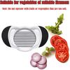 Tomato Slicer Stainless Steel Vegetable Cutter with 10 Sharp Blades and Ergonomic NonSlip Handle