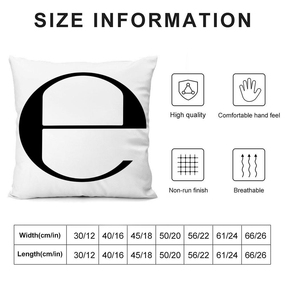 E-Ecco2K Logo Cushion Cover Pillowcase Ultra Soft Skin Friendly Fabric Cloud Like Comfort & Concealed Zipper