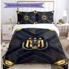 Set Lenzuola 3 Pezzi Stampato FC Anderlecht Traspirante Copripiumino con Federe Biancheria da Letto Decorativa per Camera da Letto Casa