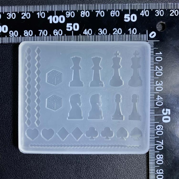 Hand Made Chess and Card Molds Silicone Casting Mold for DIY Game Crafts