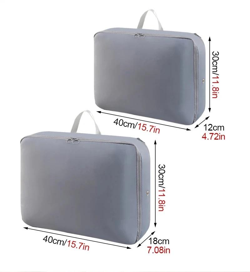 1pc Large Capacity Compression Finishing Bag Travel Clothes Down Jacket Storage Bag Foldable Expansion Organizer Bag