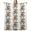 Bear Alpha Rubber Throw Blanket Flannel Fleece Soft Warm Throw Blanket