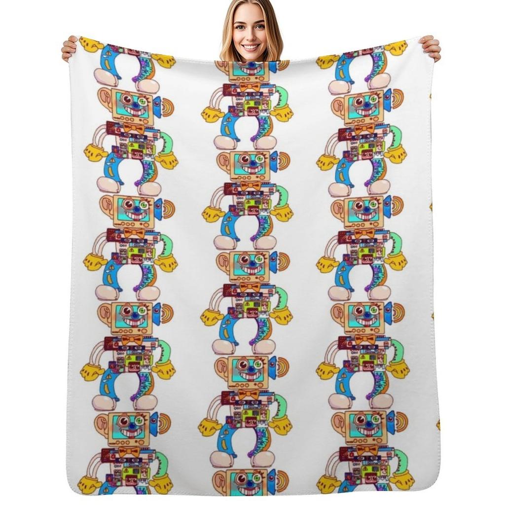 Bear Alpha Rubber Throw Blanket Flannel Fleece Soft Warm Throw Blanket