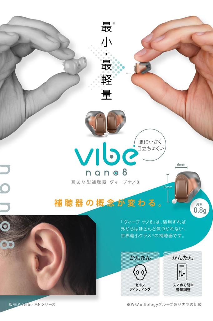 Vibe MN Serie Hörgerät Vibe Nano Linkes Ohr (Modell 8)