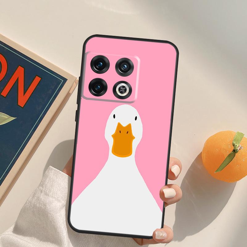 Cartoon Funny Goose Case For OnePlus 13R 12R 10R 13T 10T 11 12 13 15 OnePlus Nord 5 CE 2 3 4 Lite N20 N30 Cover