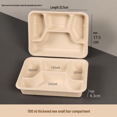 Yuzhuxun 4-Compartment Disposable Paper Takeout Boxes