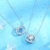 Double C Double G Flexible Necklace for Women, Simple Beating Heart Pendant Collarbone Chain