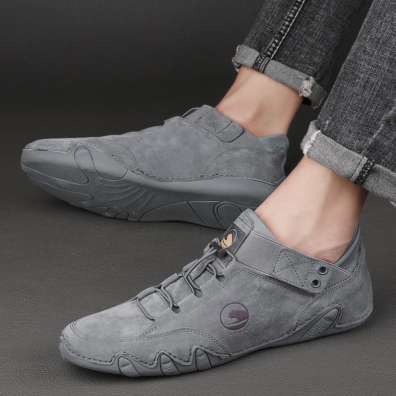 

Shoes for Man Brand Loafers Soft Soled Comfortable Casual Walking Shoes Breathable Sports Tennis Outdoor Driving Shoes 38 серый