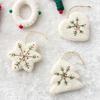 1pc Christmas Decoration Wool Felt Snowflake Mini Christmas Tree Pendant Christmas Ornament