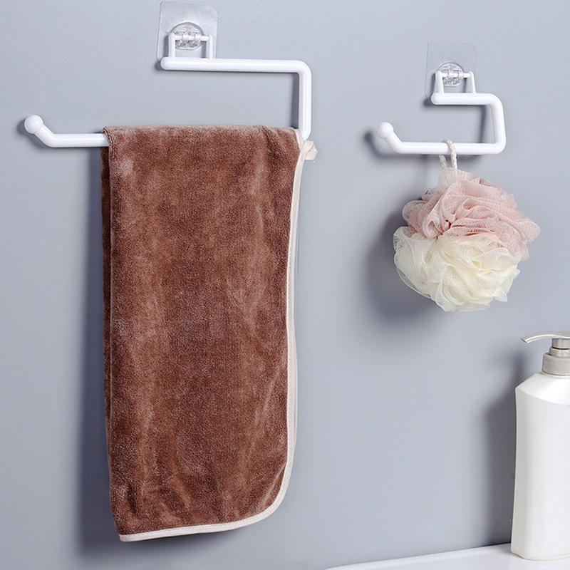 

Kitchen Paper Roll Holder Towel Hanger Rack Bar Cabinet Rag Hanging Holder Shelf Toilet Paper Holders 2pc белый