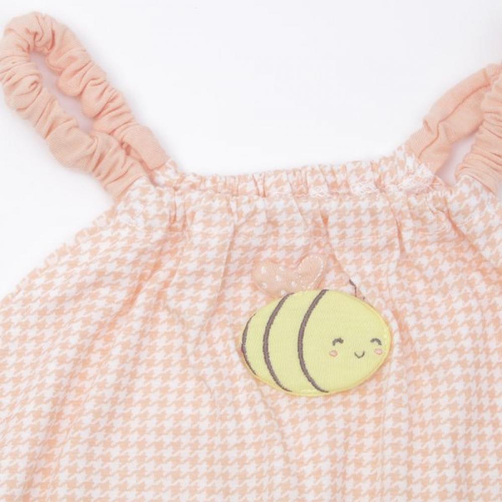 ORGANICMOM HAntAbi Salopetă cu Mânecă Scurtă Verificare Bib Set A