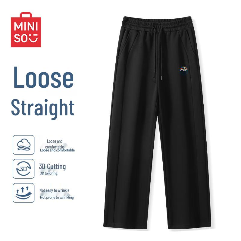 

MINISO Men s Straight-Leg Cotton Blend Sweatpants 2XL