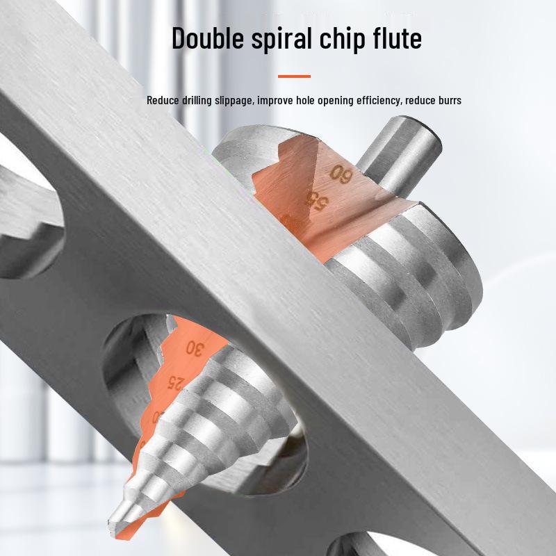 Spiral Groove Step Drill Bit 6-60MM - Multi-purpose Hole Opener and Expander