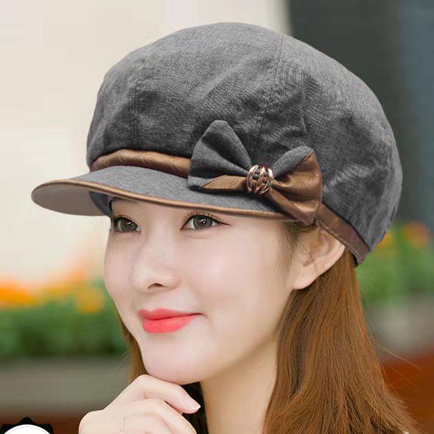 Face-Slimming Women's Beret: Loose Fit, Short Brim Newsboy Painter Hat for Spring & Autumn