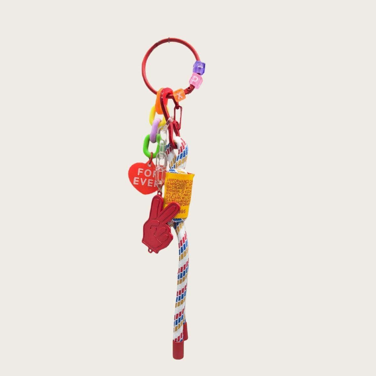 Lanyard Keychain Dopamine Woven Xiaohongshu Schoolbag Hanging Creative Pendant Car Keychain Gift Purple красный