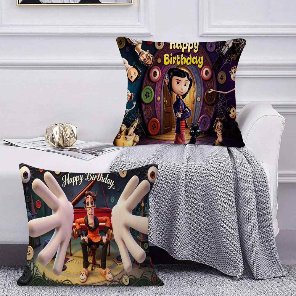 Coraline & The Secret Door Maple Design Cushion Cover Happy Autumn Harvest decor Holiday Decorati Pillow Cover