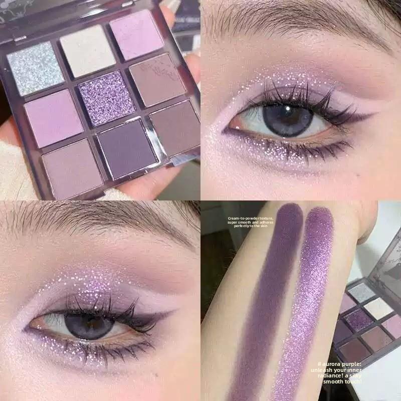 Chocolate Warm Brown Eyeshadow Nine-Color Eyeshadow Disc Matte Orange Brown Earth Pearl Flash Jiugongge