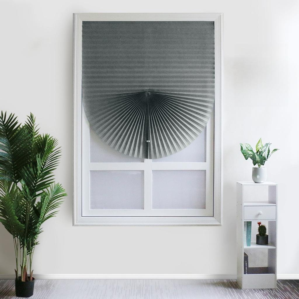 1PC Shades Self-adhesive Half Windows Nonwoven Folding Curtain Bathroom Balcony Living Room Balcony Curtains Pleated Blinds