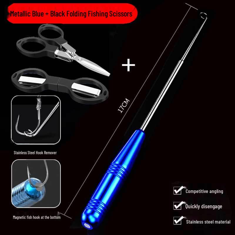 Compact Foldable Stainless Steel Fishing Scissors: Multi-functional for PE Line, Lead Sheet, and Line Ends