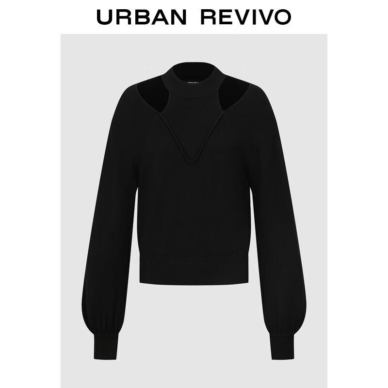 

UR Women s Elegant Hollow Knit Long Sleeve Top S