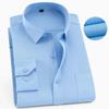 Plus Size Men's Slim Fit Plain Shirts Social Business Casual Long Sleeve Brand Dress Shirts Black Red Daily Office Multi-color