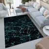 Large Polyester Area Rug with Luminous Neon Pattern – Durable Carpet Chair Mat for Office, Home, Living Room, Bedroom, Kitchen