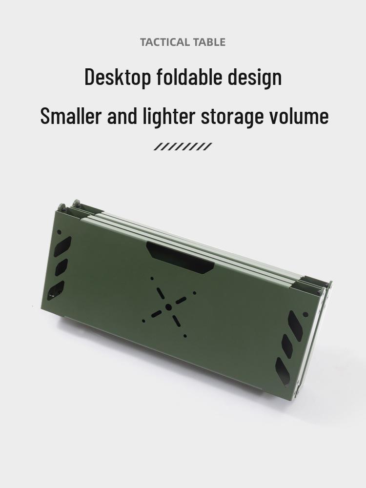 Outdoor Aluminum Alloy Foldable Multi-Functional Tactical Camping and Picnic Table As Described