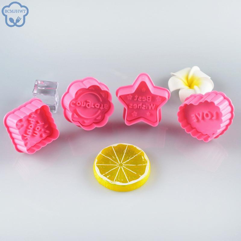 

3/4 шт. Love Best Wishes Плунжер для печенья Форма для торта своими руками Пластиковые инструменты для украшения торта Аксессуары для выпечки Украшения печенья