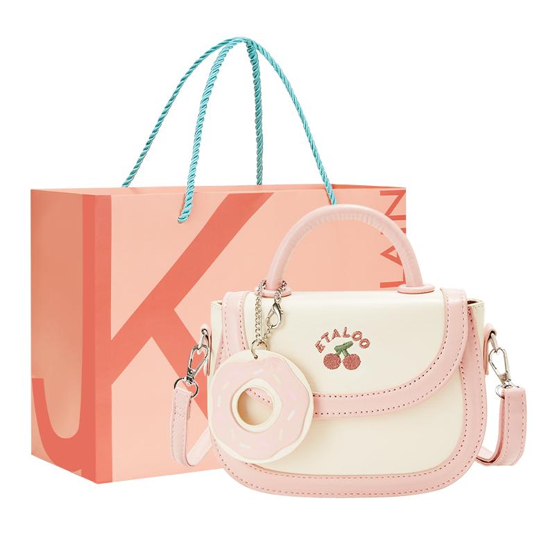 New JANE KLAIN PU Saddle Bag Handbag, Crossbody Bag Regular Women's White & Blue/White & Pink JK-BA1841