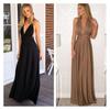 Elegant Cross-back Milk Silk Maxi Dress With Flattering High Waist And Flowing Skirt